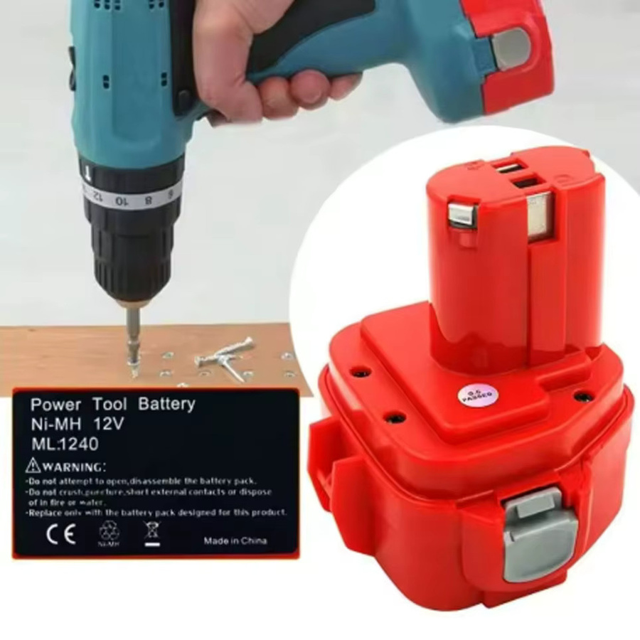 Makita 12V 9800mAh Akku für PA12 Ni-Mh Elektrowerkzeuge in Rot - Bild 3