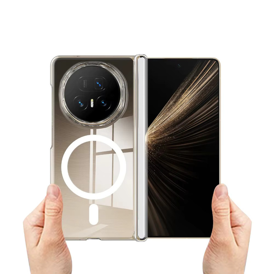 Transparente magnetische ultradünne Handyhülle für Honor Magic V5 V3 Vs3 mit Wireless Charging und Anti-Drop Schutz, Weiß - Bild 7