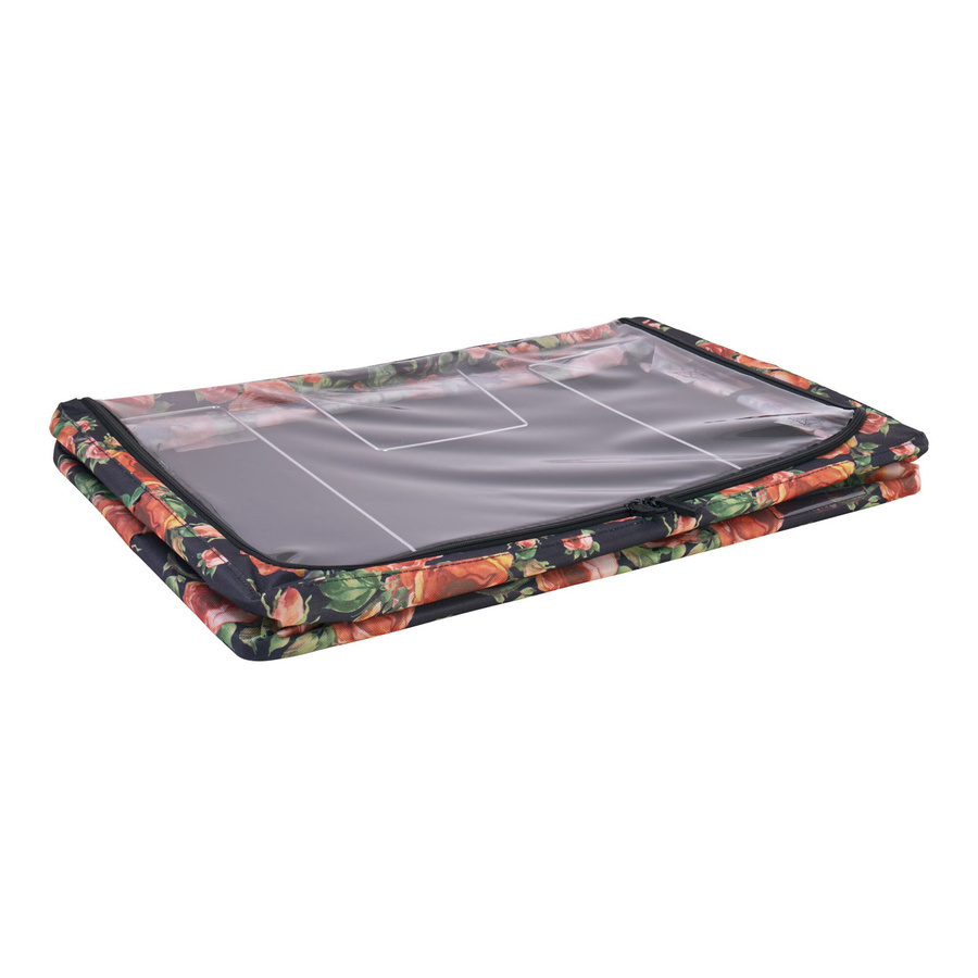 Genialo Profi-Unterbett-Box Rosen in Schwarz Rot Multicolour aus Stoff - Bild 3