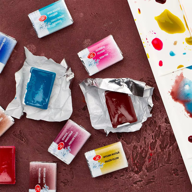 Russische Weiße Nächte Professionelle feste Aquarellfarben in Multicolor mit extra feinen Künstlerpigmenten - Bild 2