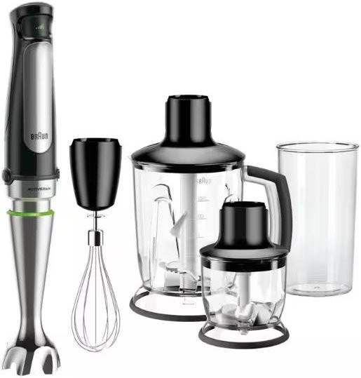 Braun MultiQuick 7 Stabmixer MQ 7045X in Schwarz/Edelstahl mit 1000W und Zerkleinerer - Bild 2