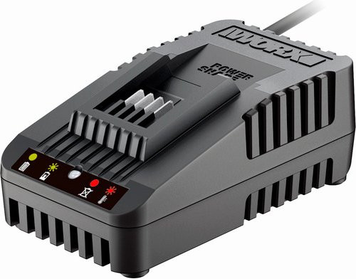 Worx PowerShare WA3880 Schnellladegerät für 20 V Akkus in Schwarz/Orange - Bild 1