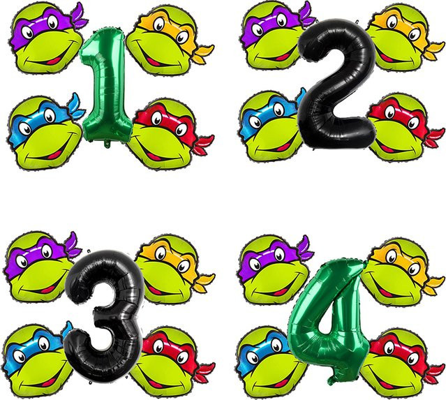 Bandai Teenage Mutant Ninja Turtles Latex- und Folienballons in Multicolour für Kindergeburtstage und Baby-Shower-Dekorationen - Bild 1