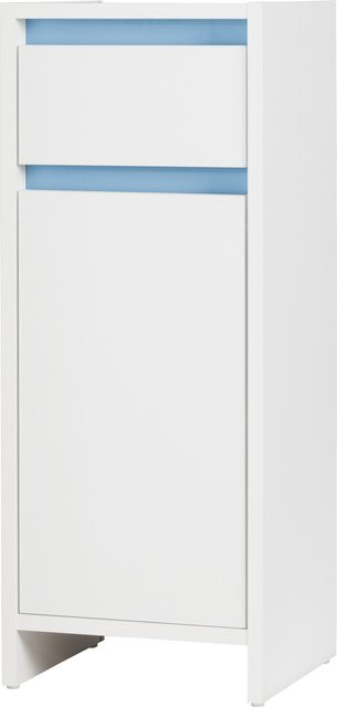 LIVARNO HOME Seitenschrank Oslo mit Tür und Schublade in Weiß, skandinavisches Design aus MDF - Bild 1