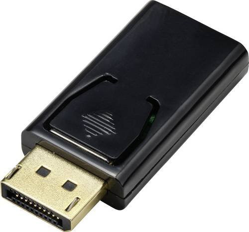 Renkforce RF-4746622 HDMI zu DisplayPort Adapter Schwarz (1x DisplayPort Stecker auf 1x HDMI Buchse) - Bild 1