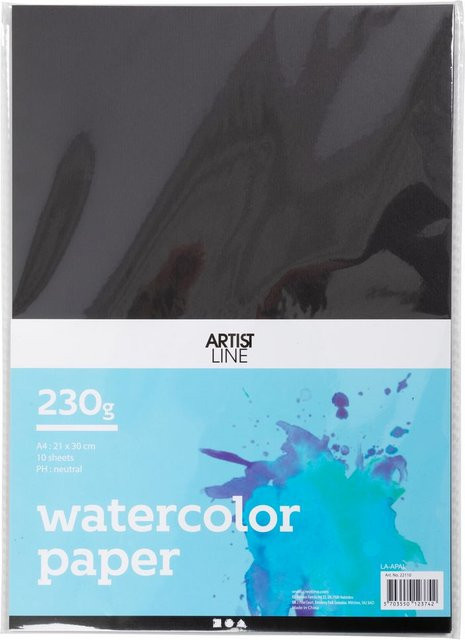 Aquarellpapier Creativ Company DIN A4 Schwarz - Bild 1