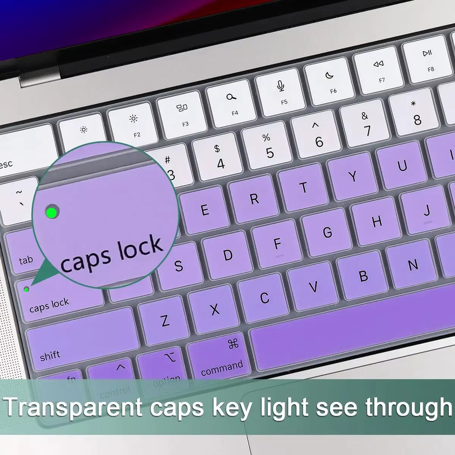 Transparente Tastaturabdeckung für MacBook Pro 14 und 16 Zoll sowie MacBook Air 13,6 und 15,3 Zoll M2 M3 - Bild 3