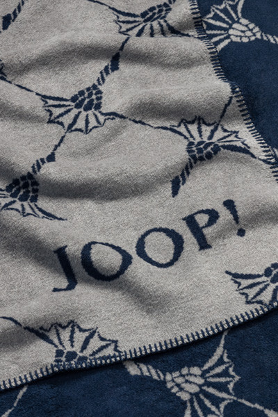 Wohndecke JOOP! FABRICS COLLECTION CORNFLOWER in Graphit/Marine, B: 150 cm, L: 200 cm - Bild 4