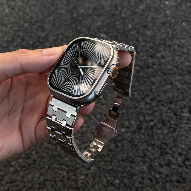 CAOWTAN Uhrenarmband Edelstahl, Silber, Unisex - Bild 1