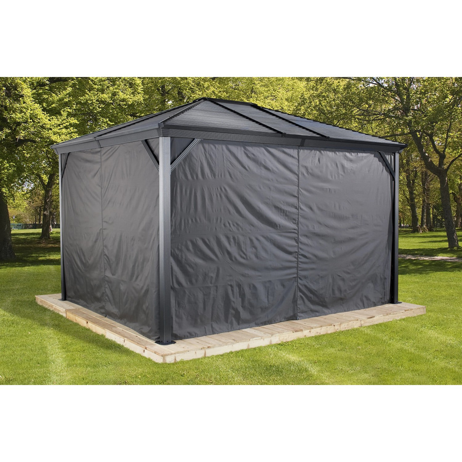 Sojag Vorhang-Set für Pavillon Ventura, Farbe: Anthrazit, Breite: 423 cm, Höhe: 191 cm - Bild 4