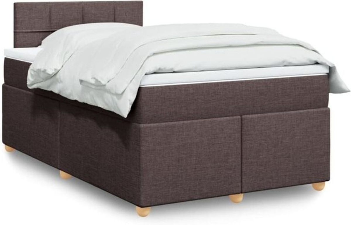 Vidaxl Boxspringbett mit Matratze in Braun aus Stoff, B/T/H: 190 x 120 x 100,5 cm - Bild 1