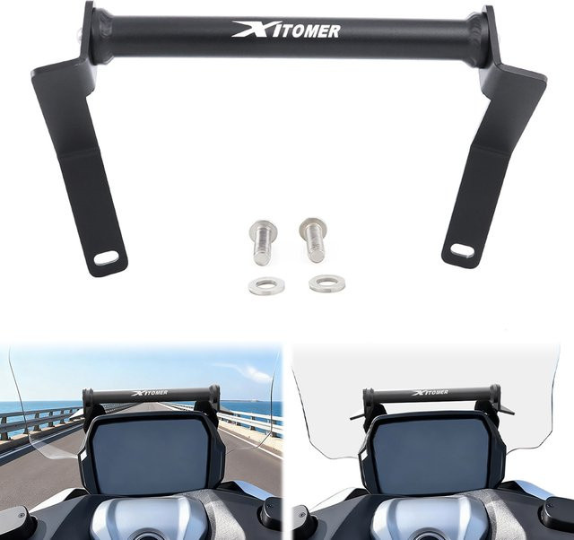 XITOMER Motorrad-Handyhalterung für Voge SR4 Max 2023-2026, GPS-Navigationshalterung mit 22mm Lenkeradapter, Schwarz - Bild 1