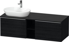 Duravit Waschtischunterschrank D-Neo in Schwarz Matt, Wandhängend, B/T/H: 140 x 55 x 45,9 cm - Bild 1