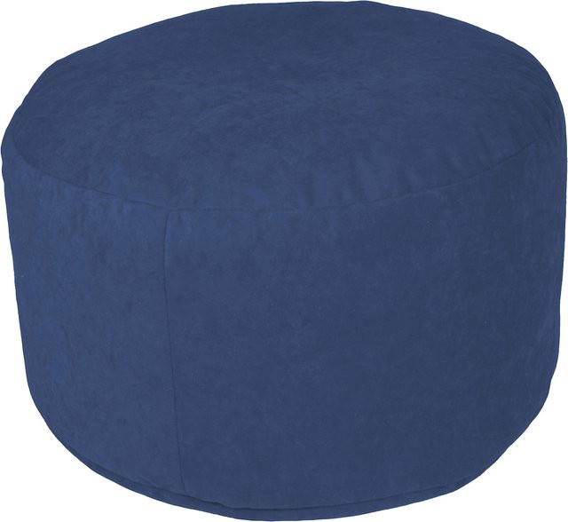 Linke Licardo Hocker Pouf Soft Body in Blau, Zylindrisch, Durchmesser: 47 cm - Bild 1