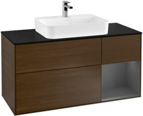 V&B Waschtischunterschrank Finion mit Wandbeleuchtung, Anthrazit, Breite: 120 cm, Höhe: 50,1 cm, Tiefe: 50,1 cm - Bild 1