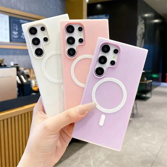 2-in-1 MagSafe Hülle für Samsung Galaxy A-Serie mit magnetischer kabelloser Ladefunktion, Matte Oberfläche, Lila - Bild 1