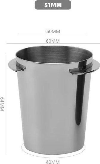 Yiran Furniture Kaffeedosierbecher aus Edelstahl in Silber als Barista-Zubehör für Espressomaschinen - Bild 1