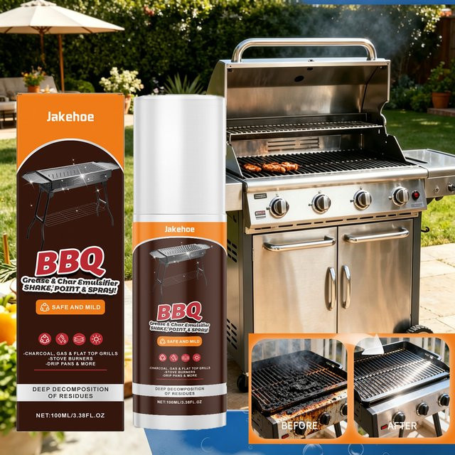 JAKEHOE BBQ-Grillreiniger-Spray als Fett- und Kohlenentferner für Grill, Ofen und Pfannen - Bild 1