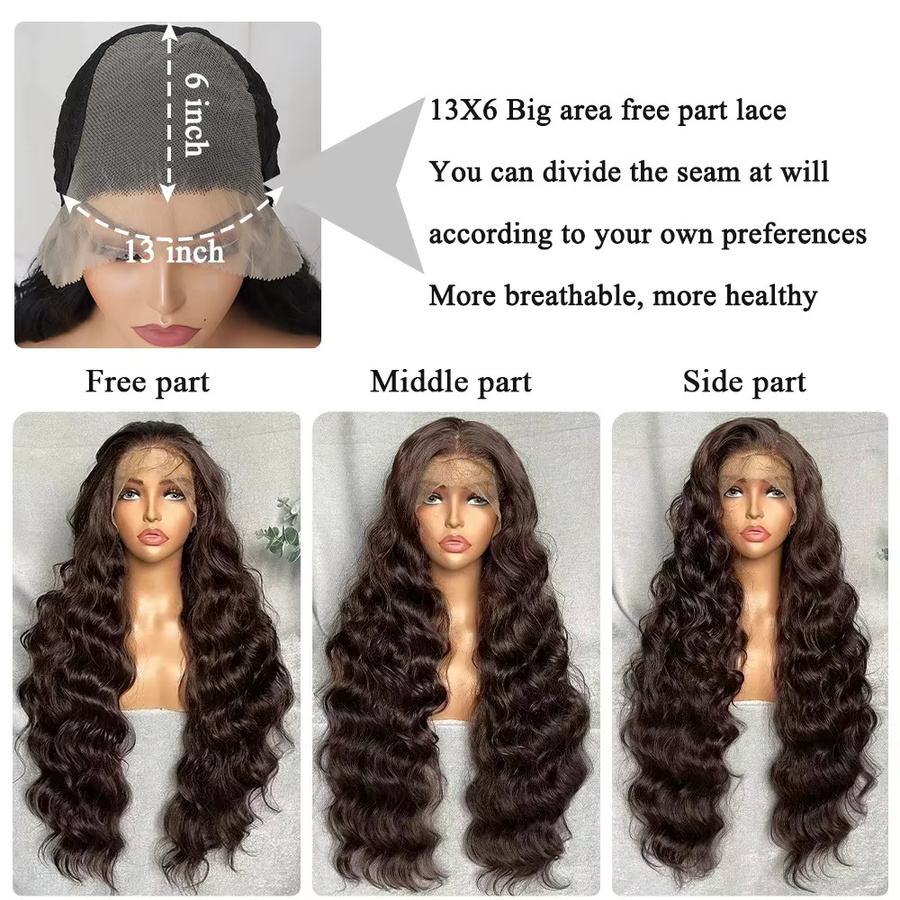 X-TRESS Lace Frontal Haarperücke, Loose Wave, Hellbraun, Unisex - Bild 4