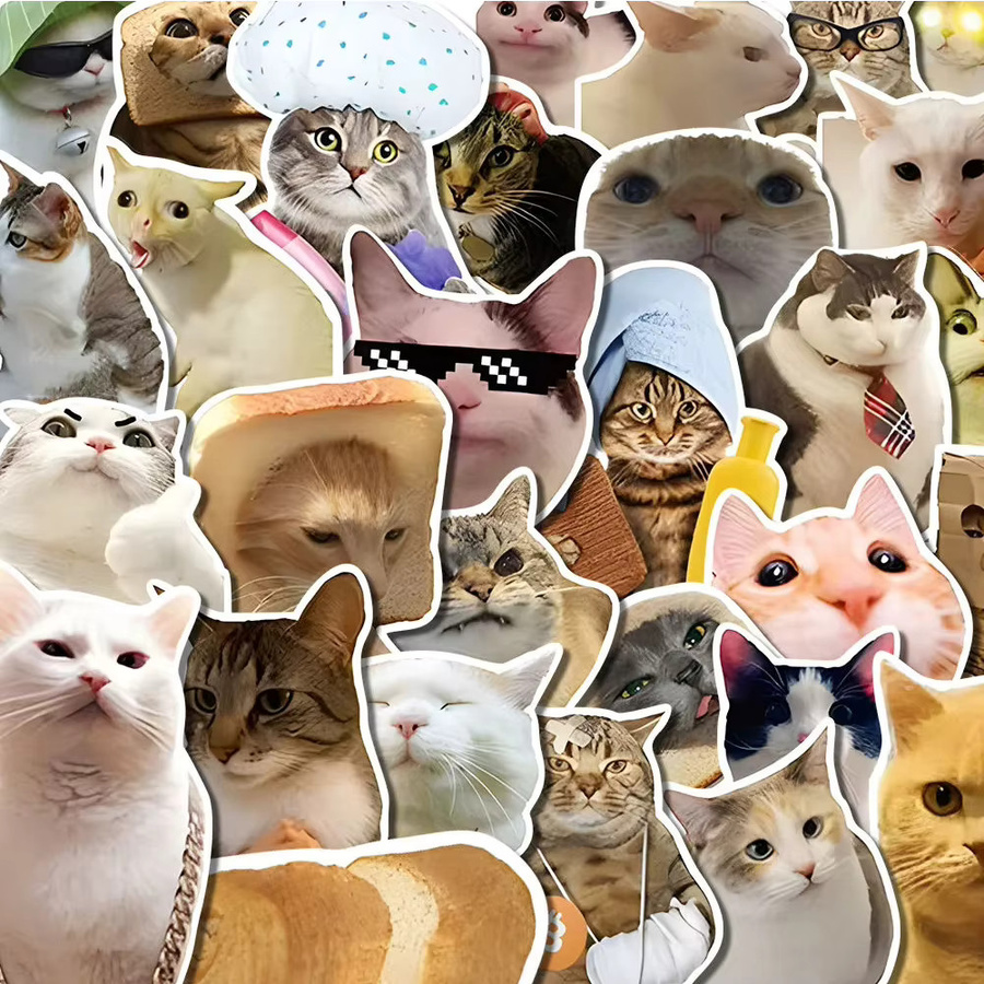 Charile Tier Katze MEME Graffiti Aufkleber, multicolor, 10-teiliges Set - Bild 2