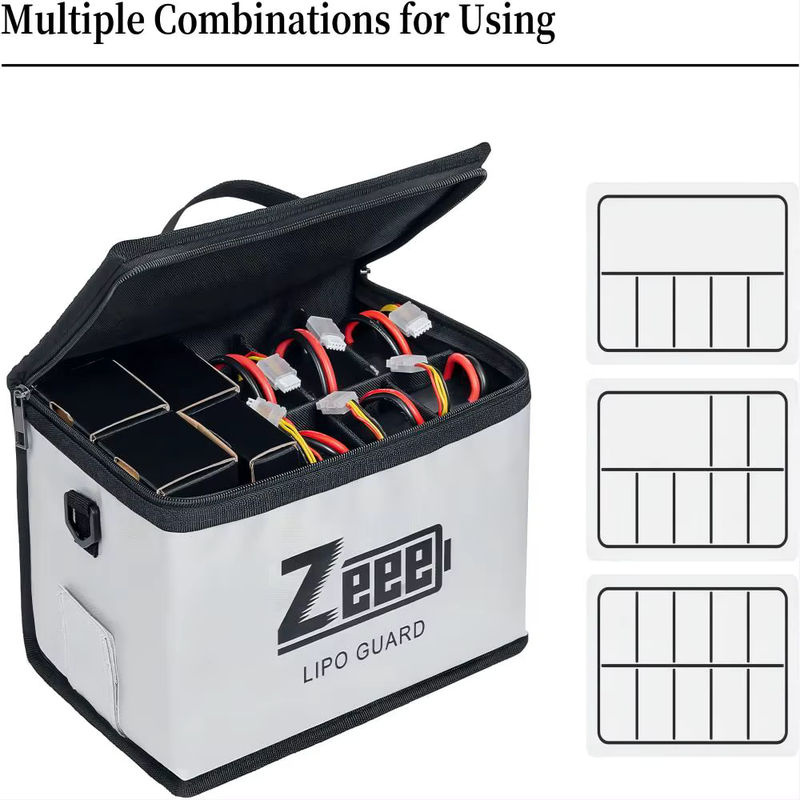 Zeee Lipo-Sicherheitstasche für 10-Zellen-Akkus, feuerfeste Aufbewahrungstasche zum Schutz beim Laden und Lagern - Bild 5