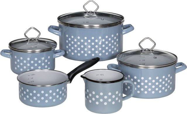 Karl Krüger Email-Topfset Rügen, 5-teilig, Blau - Bild 1