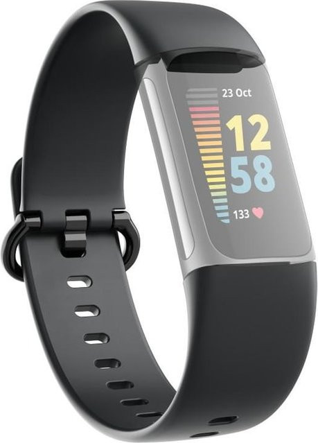 Hama Uhrenarmband, Kunststoff, Edelstahl, Schwarz, Unisex - Bild 1