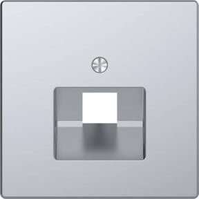 Merten Zentralplatte für Universal-Anschluss-Einsätze System Design Edelstahl Farbe: Silber - Bild 2