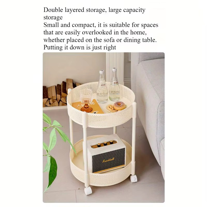 LIUSHADUOLA Premium Snack Cart Beistelltisch mit abnehmbarer Glasplatte - Bild 2