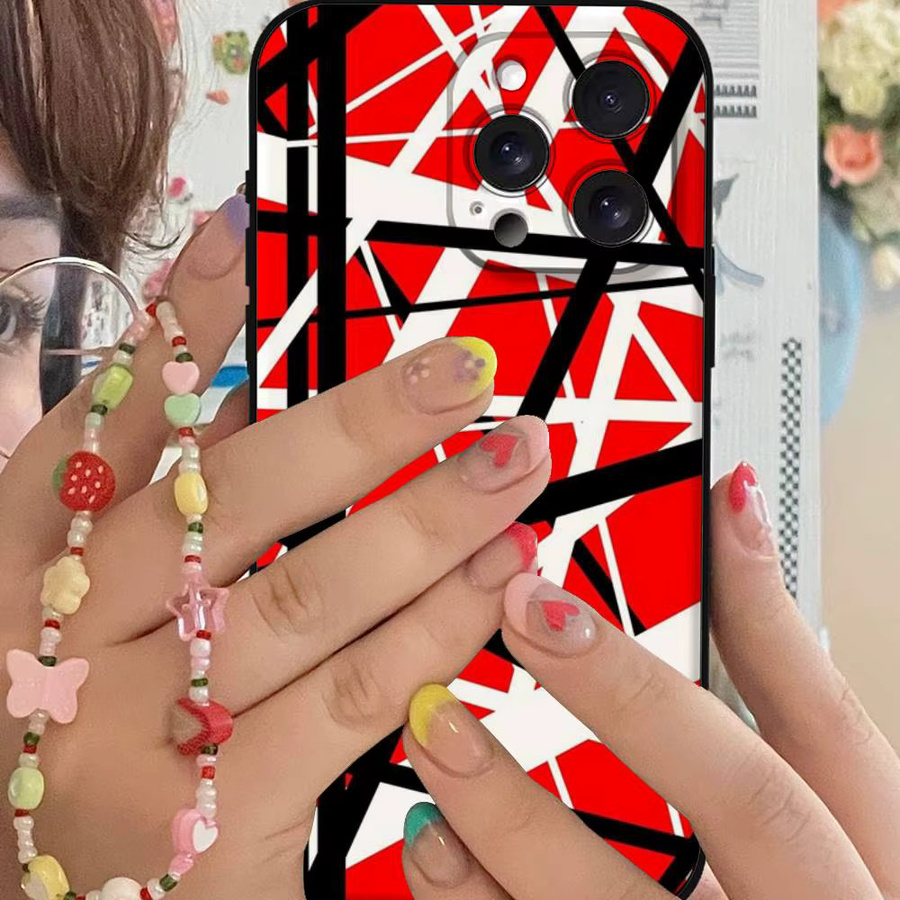 E-Eddie Van Halen Grafik-Gitarren Handyhülle aus schwarzem Silikon für iPhone 17 16 15 14 13 12 11 Pro Max Mini X Xs XR - Bild 5
