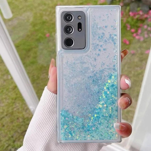 Glitzernde Quicksand Handyhülle aus transparentem TPU für Samsung Galaxy S21 Plus in verschiedenen Farben - Bild 1