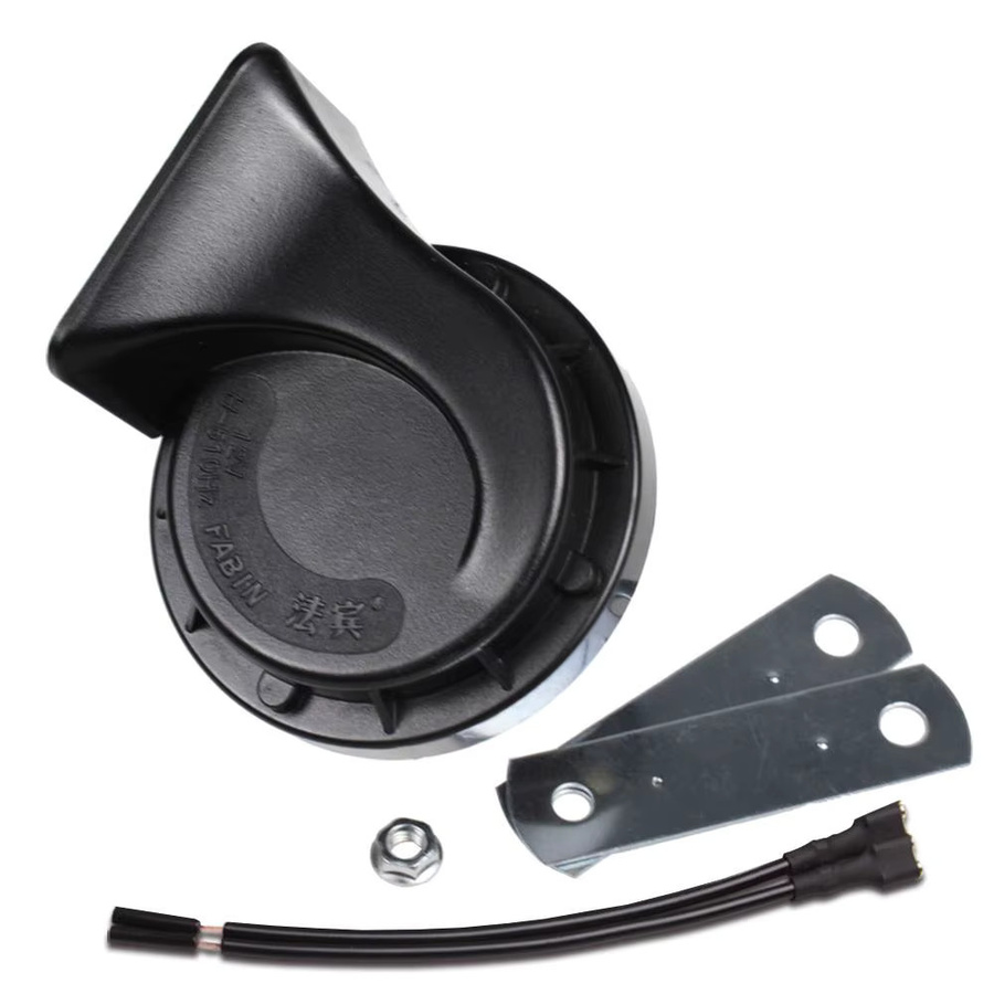 FARBIN Autohupe elektrische Schneckenhupe in Schwarz, laute 12V Hi-Tone und Low-Tone, wasserdicht, universell für UTV, ATV, Motorrad und Golfwagen - Bild 2