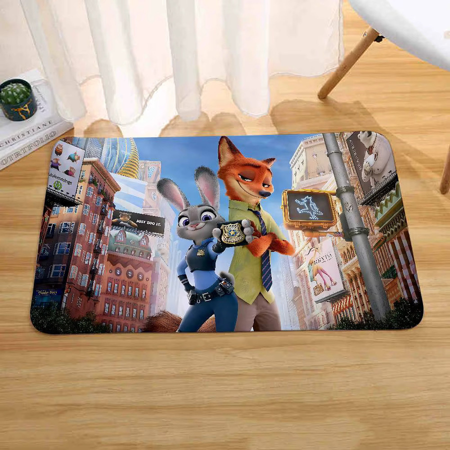 52TOYS Zootopia 2 Fußmatte aus Polyester mit rutschfester Unterseite, B/B/T: 60 x 40 cm, Mehrfarbig - Bild 4