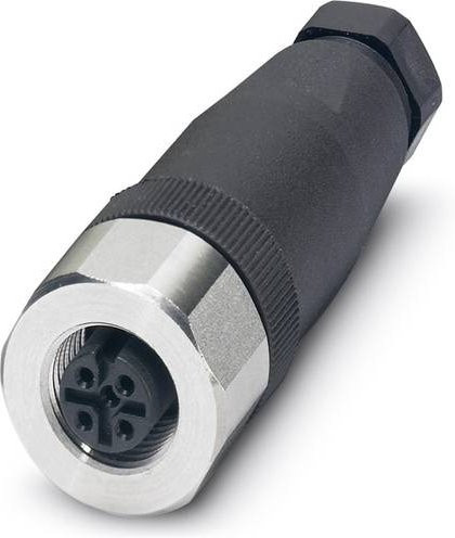 Phoenix Contact 1553242 Sensor-Aktor-Steckverbinder M12 Buchse gerade unkonfektioniert 4-polig in Schwarz - Bild 1