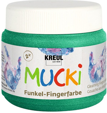 MUCKI Funkel-Fingerfarbe Smaragdgrün