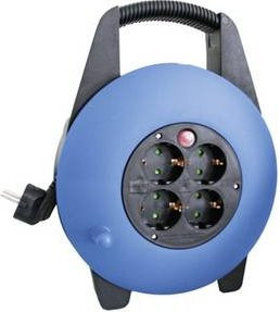 AS Schwabe Kabelabroller 15m Schwarz und Blau - Bild 1