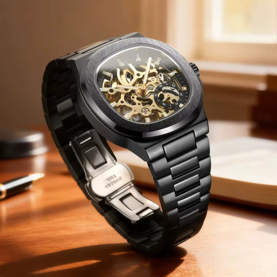 Forsining Armbanduhr Automatik, eckig, Edelstahl, Herren - Bild 2