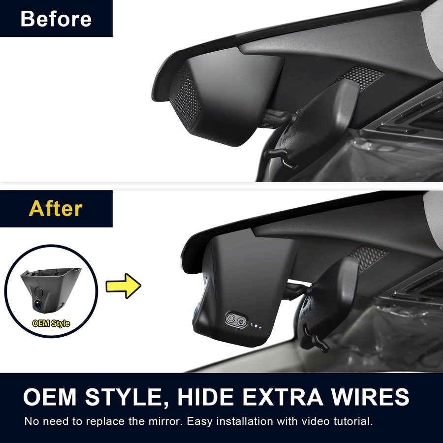 Mangoal 4K UHD Dashcam für Honda Accord & Hybrid 11. Generation (2023-2026) mit WiFi, App-Steuerung und GPS in Schwarz - Bild 2