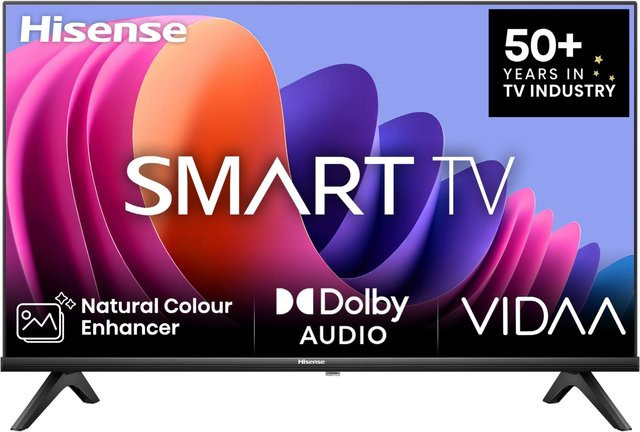 Hisense 32A4K Smart-TV mit 80 cm (32 Zoll) LCD-LED-Technik, HD Ready, Schwarz - Bild 1