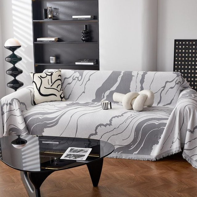 Super Six Chenille Sofa-Handtuch rutschfest und doppelseitig, B/B: 180 x 130 cm - Bild 1