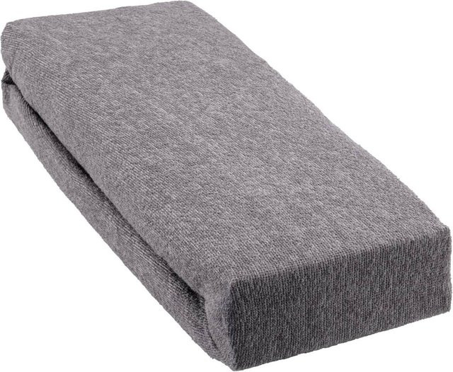 Sensation Spannbetttuch aus Frottee in Grau, Oeko-Tex Standard 100, Baumwollmischung - Bild 1