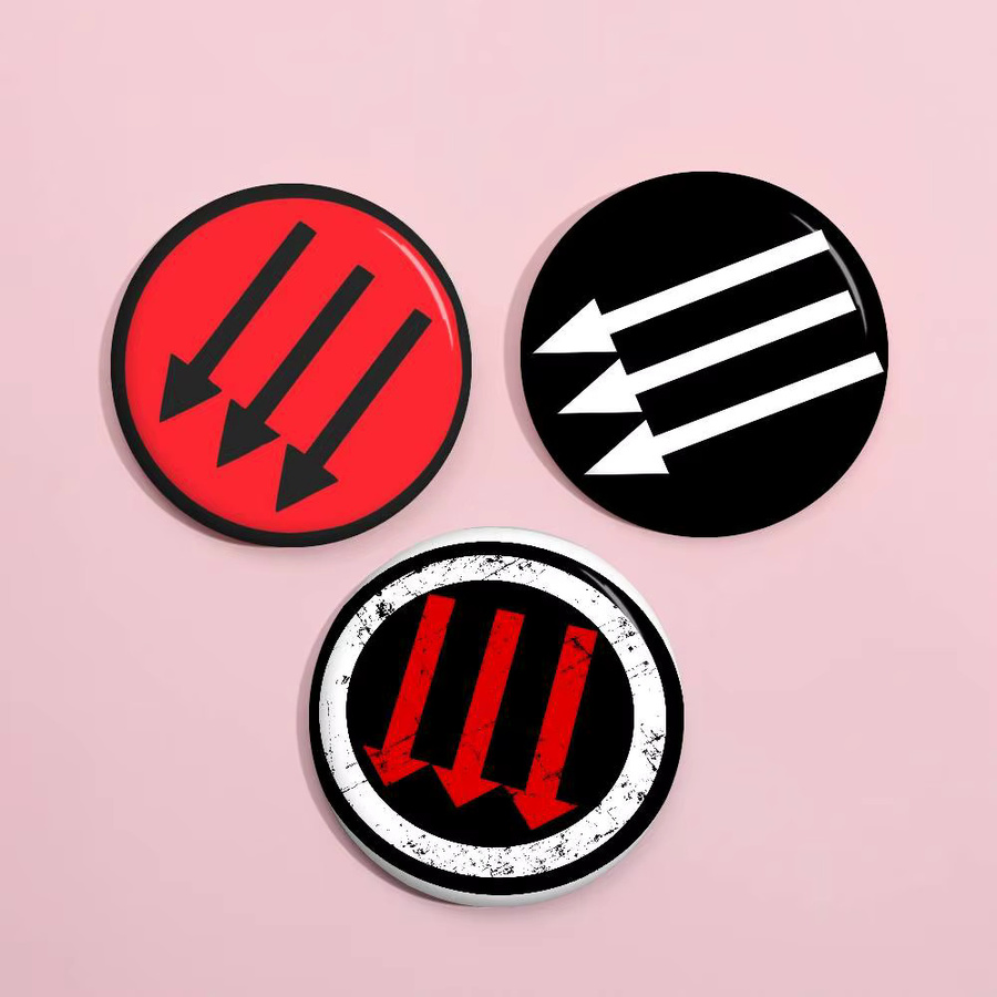 Kayou Antifa Anti-Faschistische Anstecknadeln aus Metall in Multicolour, runde Button-Pins mit abstrakten Motiven für dich - Bild 3