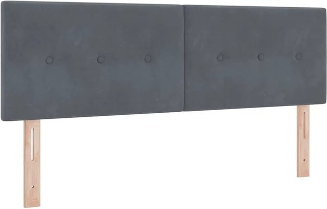 vidaXL Kopfteil aus Kunstleder in Dunkelgrau, Breite: 144 cm - Bild 1