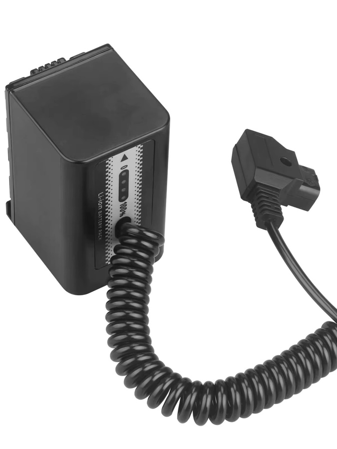 Dummy-Akku Stromkabel für Panasonic DVX200 UX90 UX180 PV100 PX298 und AG-VBR59 in Schwarz - Bild 5