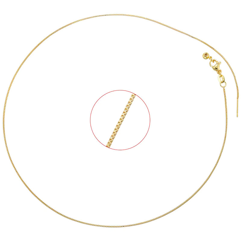 ZHUKOU Halskette, Messing vergoldet, 1 mm - Bild 2