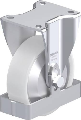 Blickle Stahlblech-Bockrolle BH-PO 125G-1-FA-FS in Silber, Rad-Durchmesser: 125 mm, Tragfähigkeit: 300 kg - Bild 1