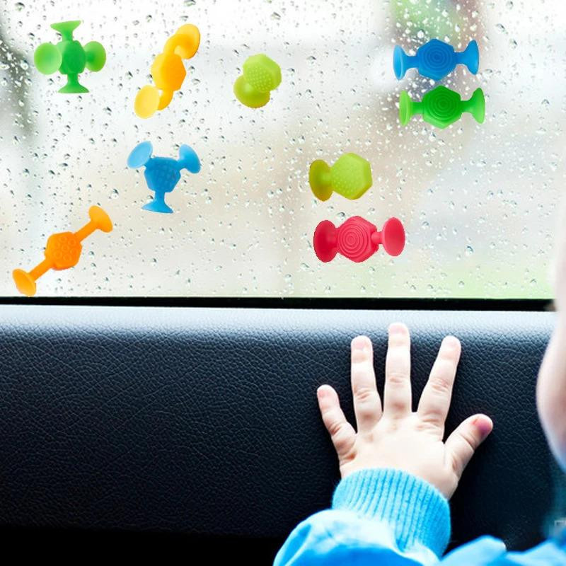Linyi toy Saugnäpfe Stapelspielzeug 25-teiliges Set Silikon Bunt - Bild 3