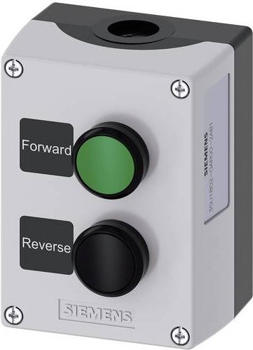 Siemens Gehäuse für Befehlsgeräte Pushbutton aus Kunststoff in Grau, Grün, Schwarz und Weiß - Bild 1