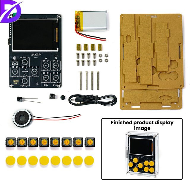 Diymore DIY Elektronik-Bausatz Multifunktionale Handheld-Spielkonsole mit LCD-Display und Wetteruhr zur Schweiß-Praxis - Bild 1