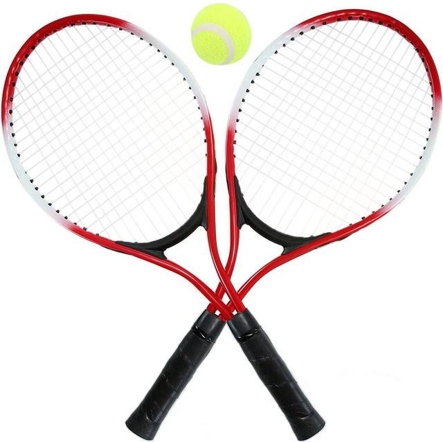 ZuiyouSports Kinder Tennisschläger, 2-teiliges Set, mit 1 Tennisball und Hülle, Rot - Bild 1